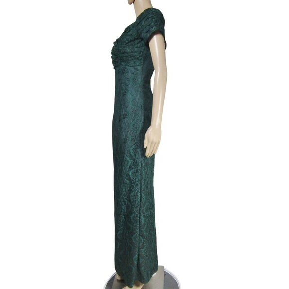 VTG Forest Green S LACE Milkmaid WHIMSIGOTH  Fairy Maxi Prom Homecoming dress - Picture 4 of 13